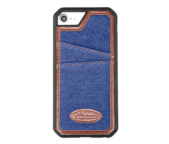 iPhone 7 / 8 Denim Jean Case with Card Pocket - Dark Blue iPhone 7 / 8 Denim Jean Case with Card Pocket - Dark Blue
